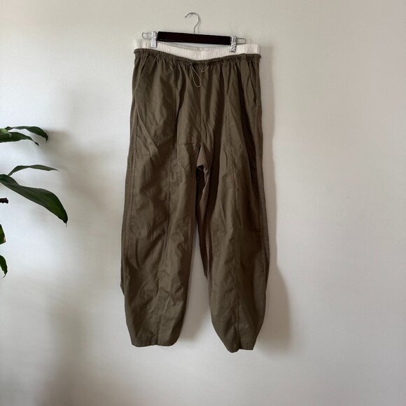 Anthropologie Daily Practice Ankle Pants in Olive Green - Picture 1 of 12